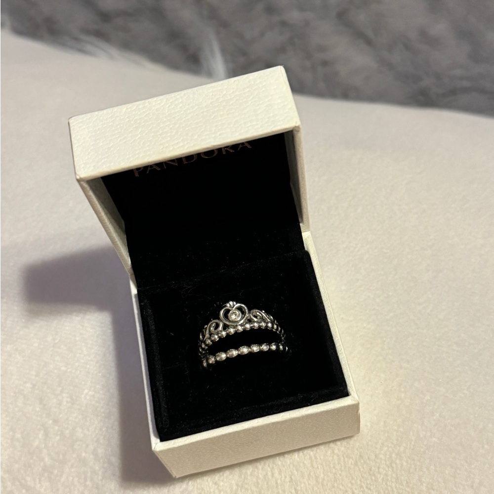 Pandora Princess Ring + Additional Band